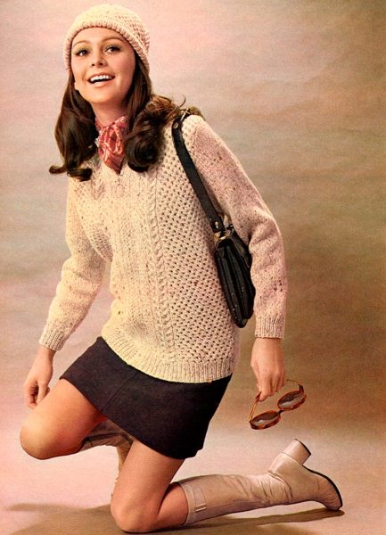 Винтажные женские свитера, кофты и жилеты 1960-1970 годов