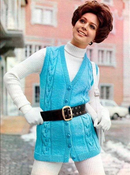 Винтажные женские свитера, кофты и жилеты 1960-1970 годов