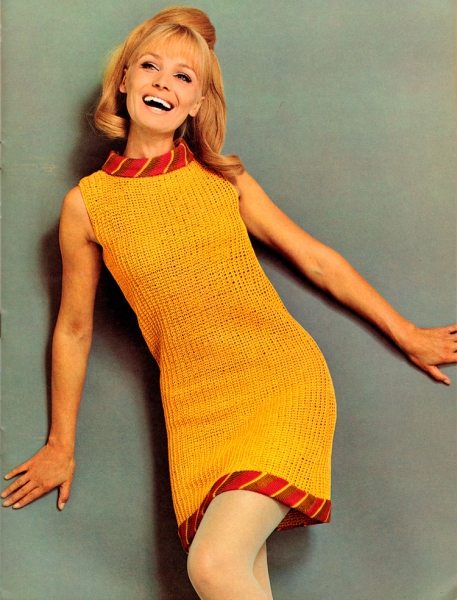 Красивые вязаные платья – мода 1960 годов