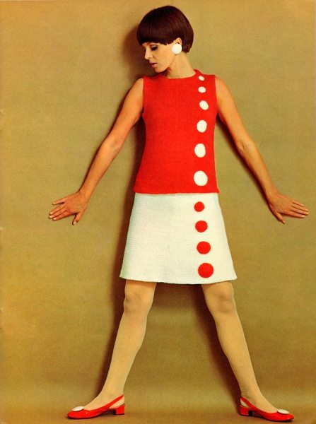 Красивые вязаные платья – мода 1960 годов