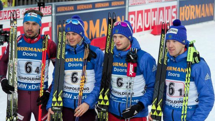 Сборная России завоевала бронзу в мужской эстафете в Рупольдинге
