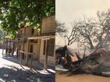 Пожар в Калифорнии уничтожил город из сериала "Мир Дикого запада"