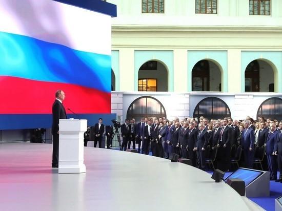 Путин: выступление про "оборонную" часть должна была успокоить людей