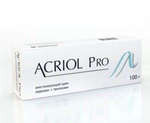 Применение анестезирующего крема Акриол про